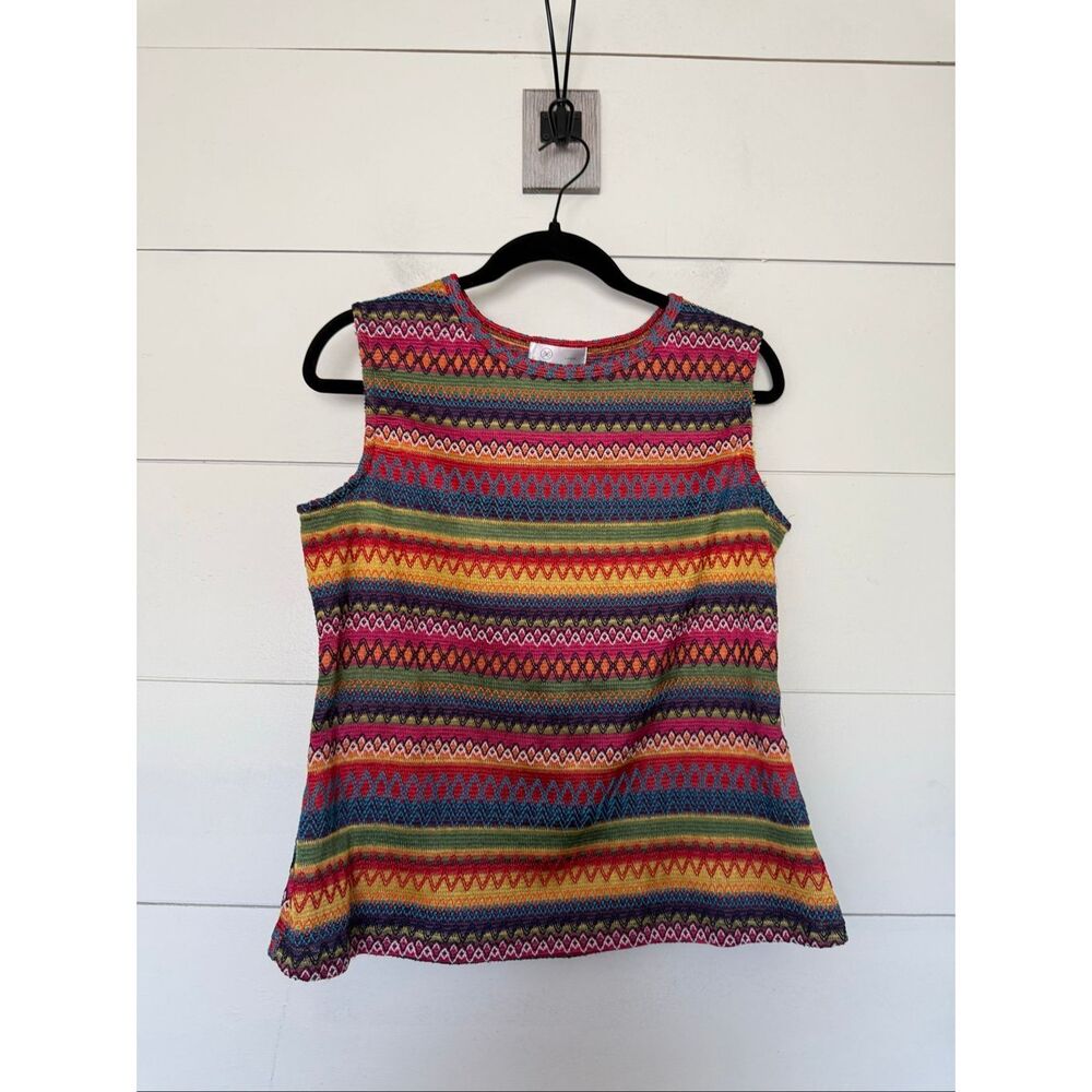 Liam & Co Women’s Large Multicolored Aztec Tank Top Boho